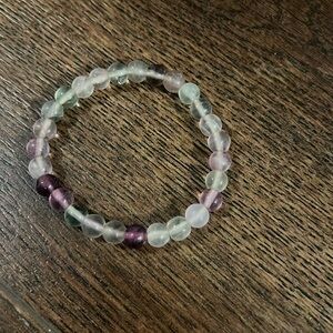 Rainbow fluorite crystal